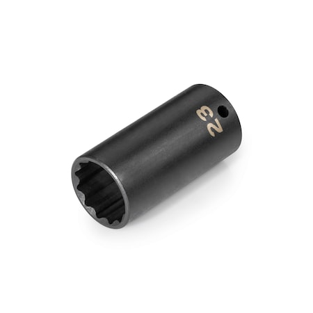 Tekton 3/8 Inch Drive x 23 mm Deep 12-Point Impact Socket SID13323